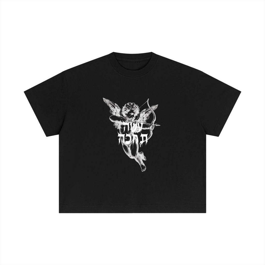 Boxy Tee - Black Angel