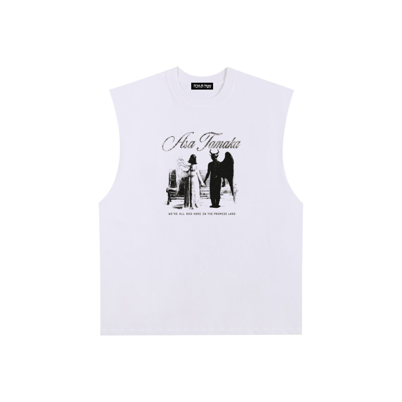 Raw Edge Tank Top - Devil & Angel