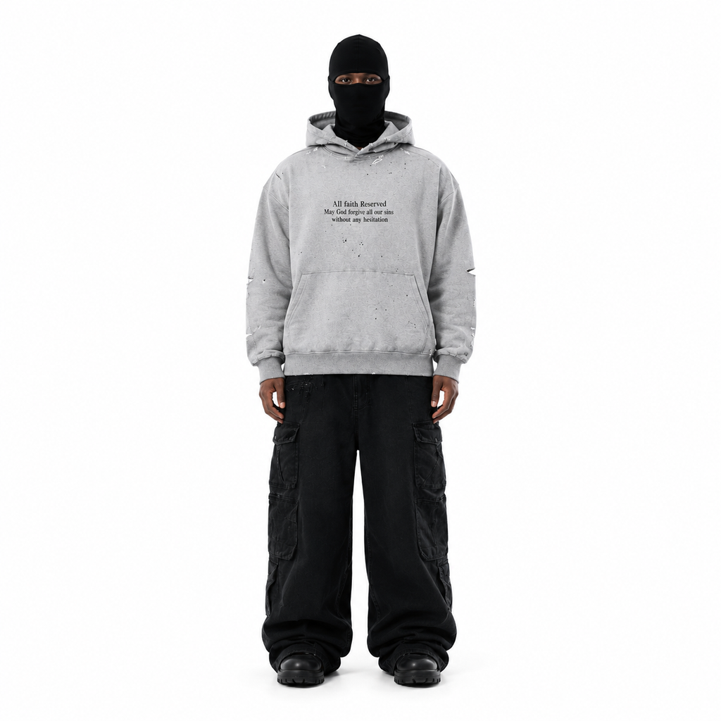 Sun Fade Frayed Fleece Hoodie