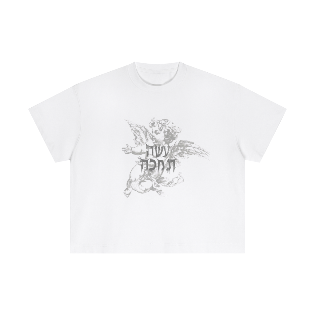 Boxy Tee - White Angel